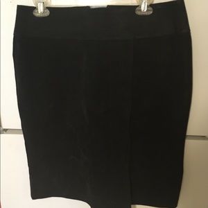 Genuine suede pencil skirt